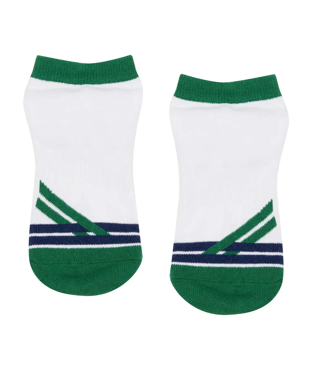 Classic Low Rise Grip Socks - Preppy Volley Love (Barre / Pilates)