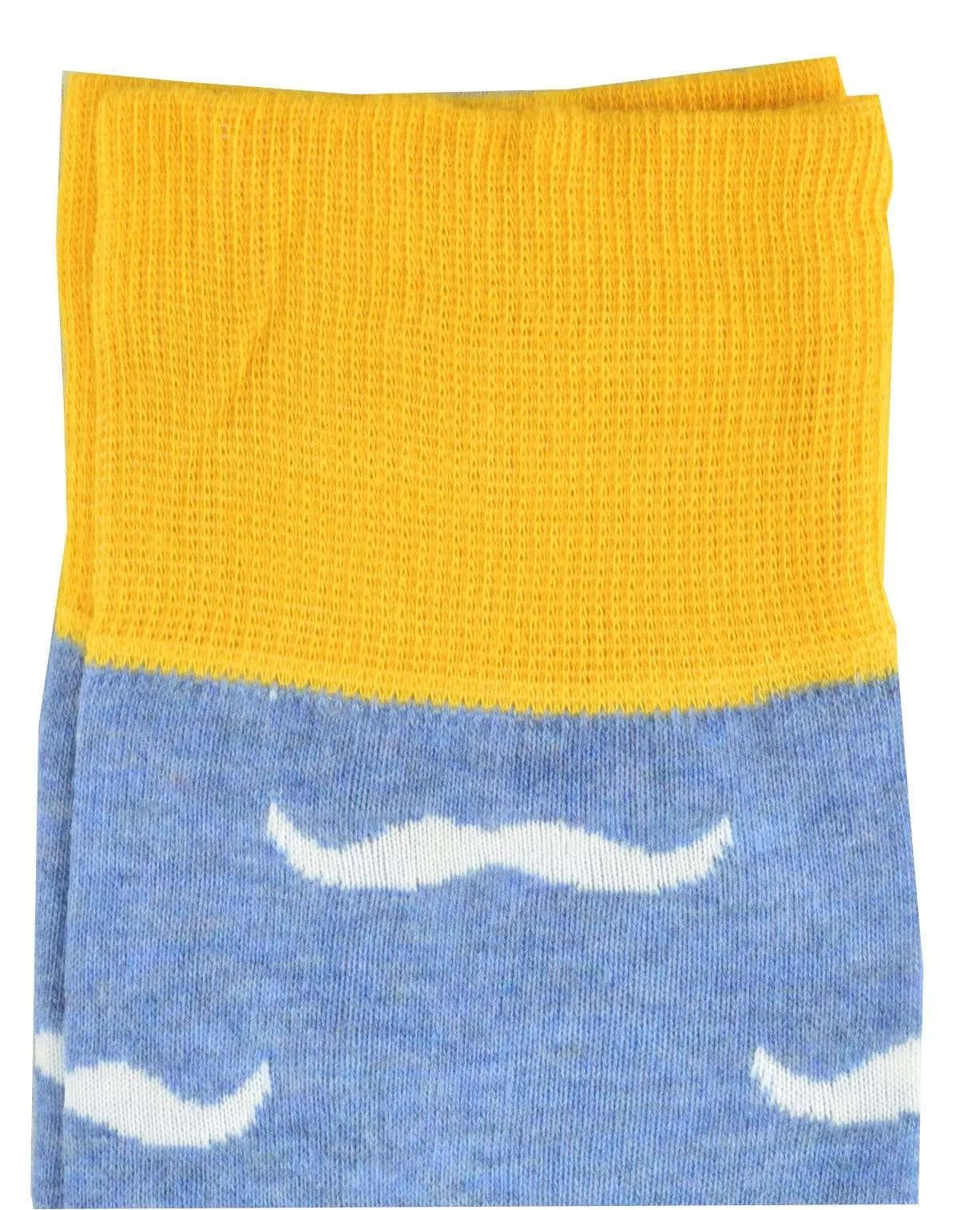 Colorful Men's Crew Socks with Smooth Toe in Combed Cotton