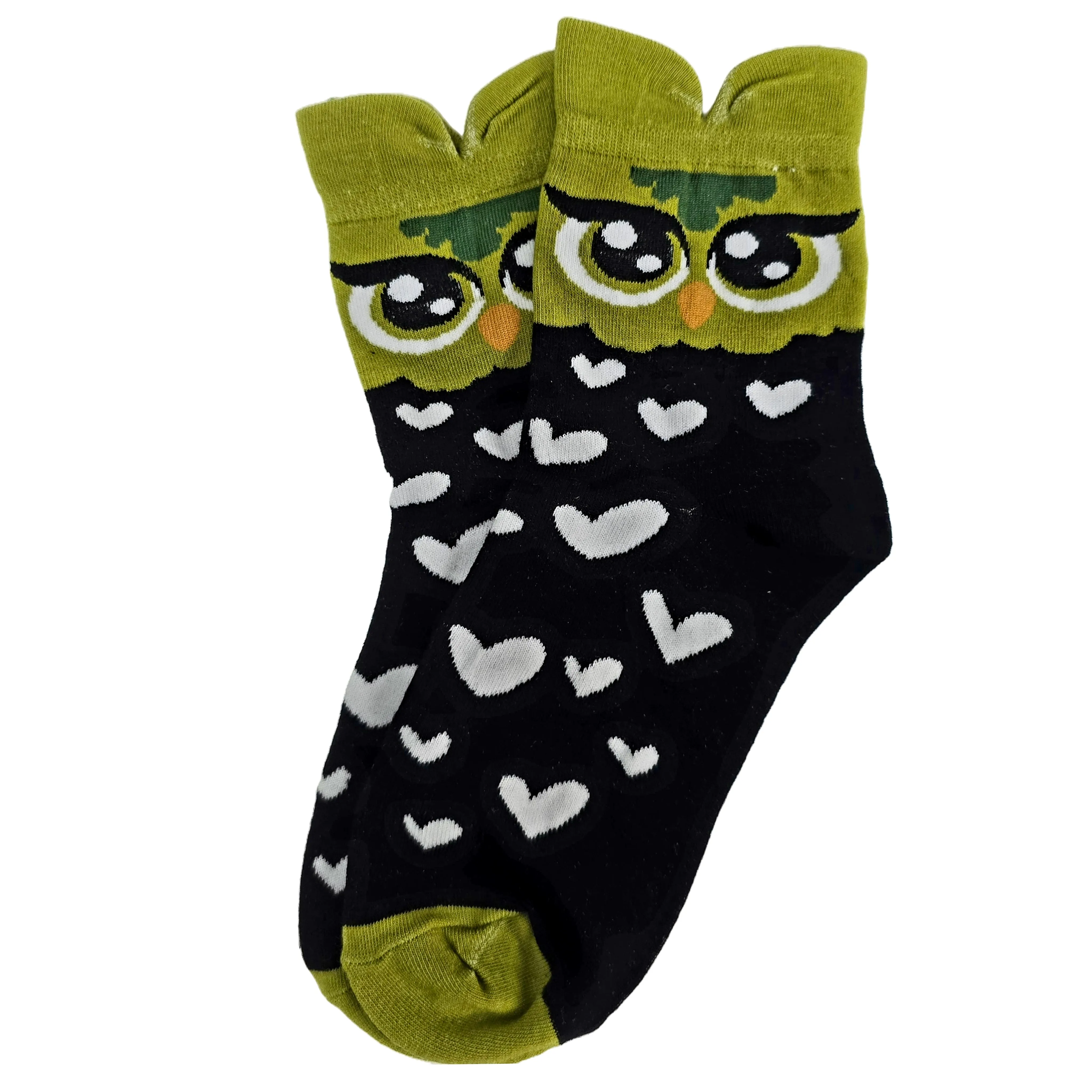 Colorful Owl Crew Socks (Adult Medium - Women's Shoe Sizes 5-10)