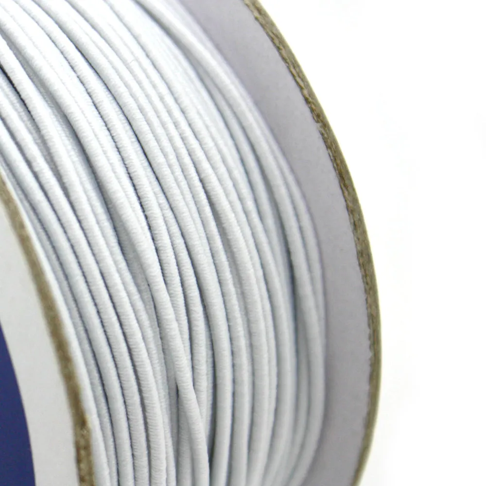 Coloured Elastic White 1mm - Reel of 50m