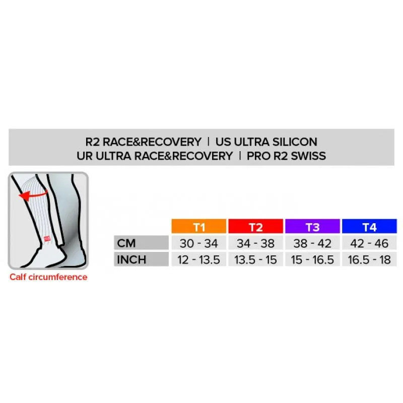 COMPRESSPORT R2V2 CALF SLEEVES (R2V2-5020) - ICE BLUE