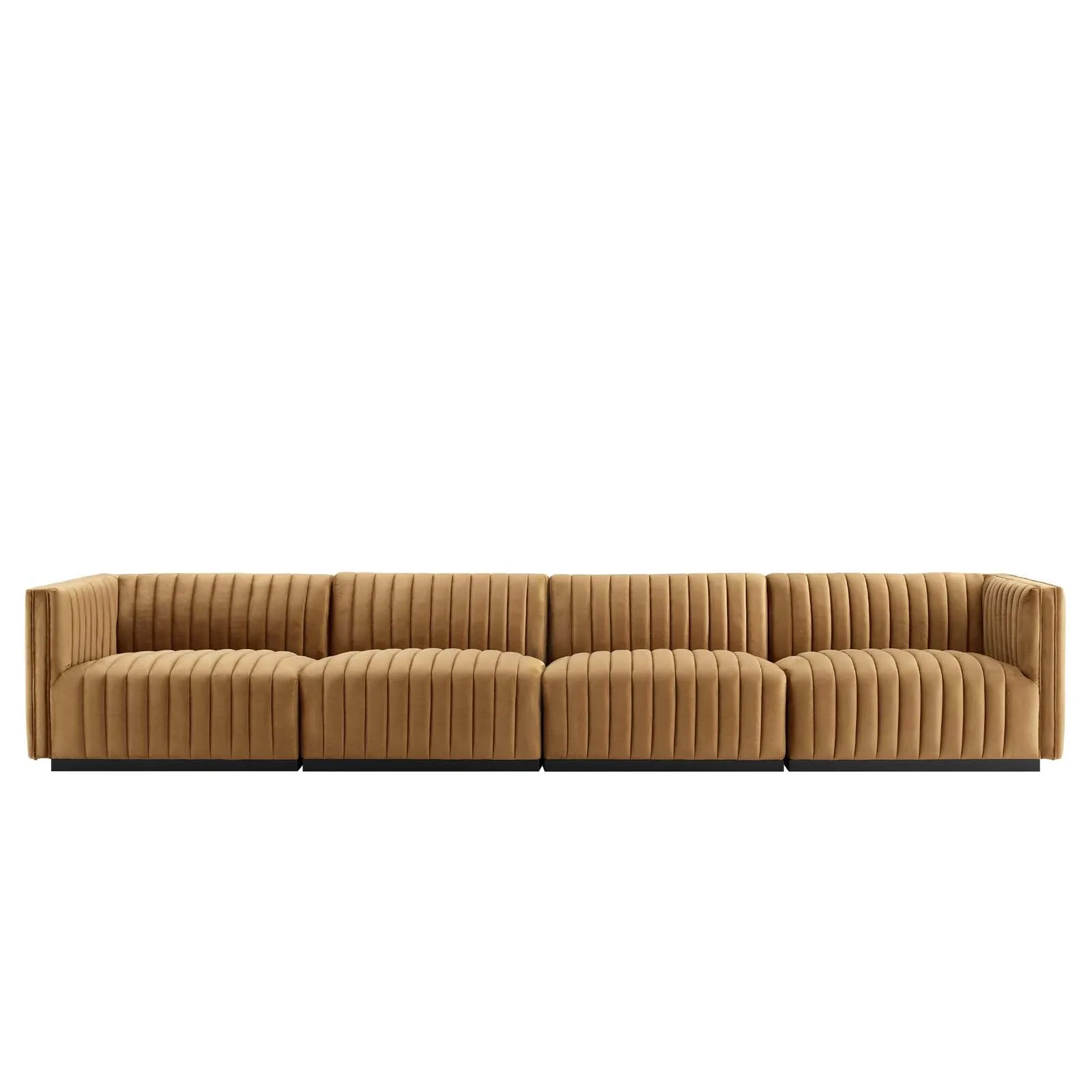 Conjure Channel Tufted Performance Velvet 4-Piece Sofa by Modway