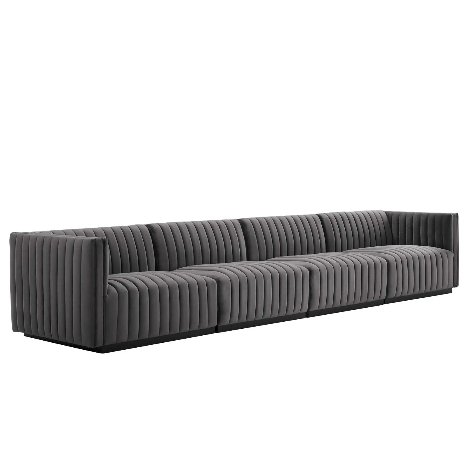 Conjure Channel Tufted Performance Velvet 4-Piece Sofa by Modway