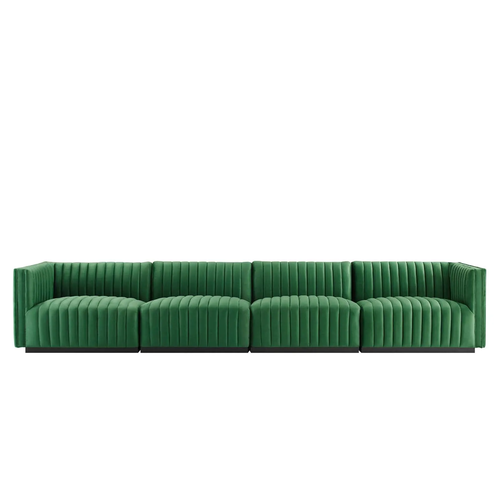 Conjure Channel Tufted Performance Velvet 4-Piece Sofa by Modway