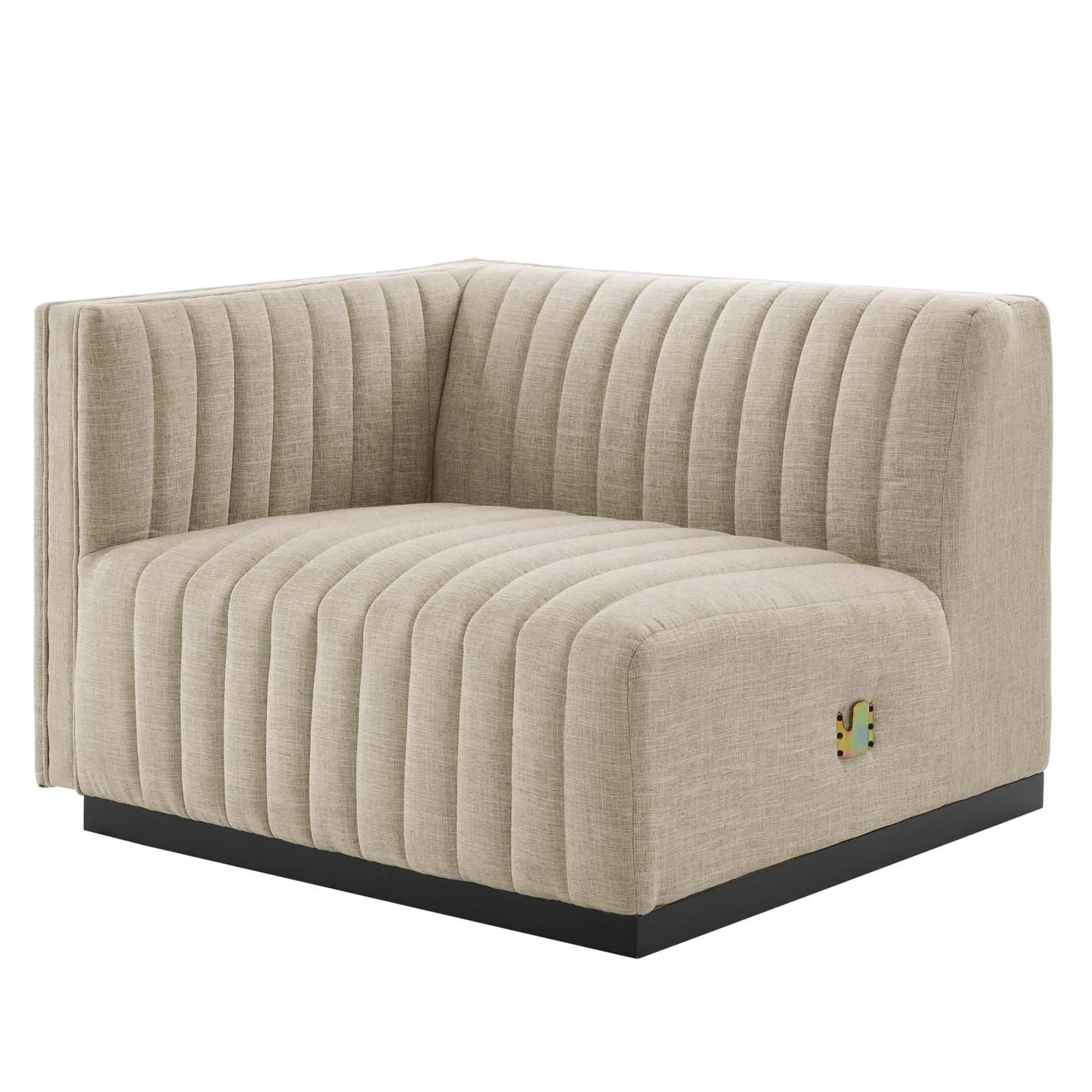 Conjure Channel Tufted Upholstered Fabric Loveseat by Modway