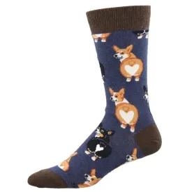 'Corgi Butt' Men's Printed Socks