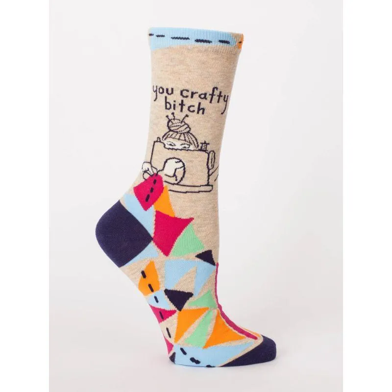 Crafty Bitch Socks Women's Crew Sock