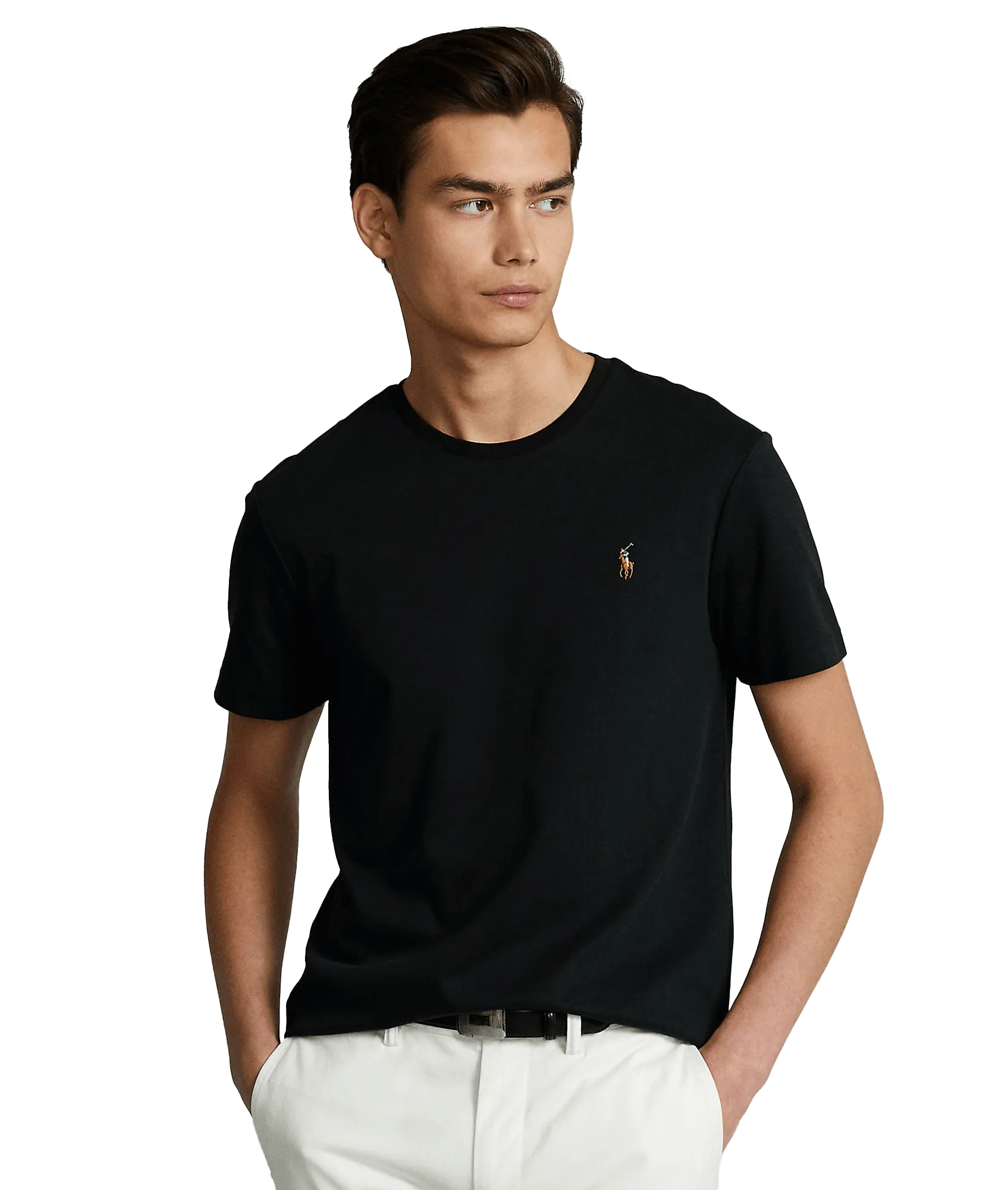 Custom Slim Fit Soft Cotton T-shirt - Black