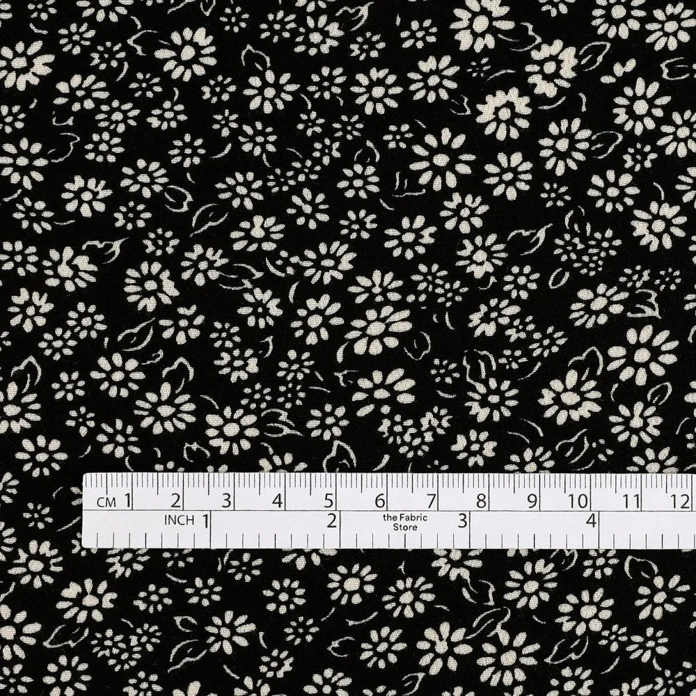 Daisy Bed  Viscose / Ecovero Crepe - Black