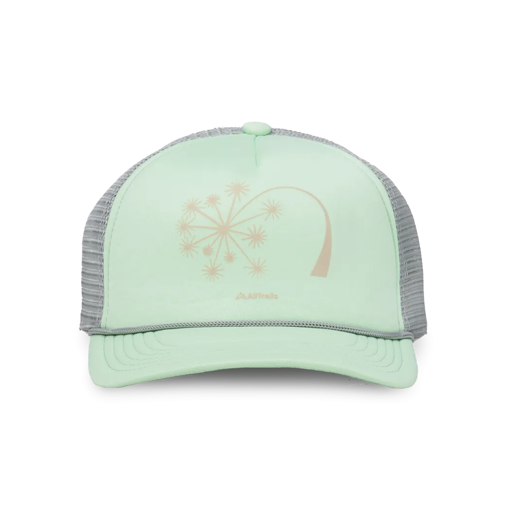 Dandelion Foam Trucker Hat - Mint/Light Gray