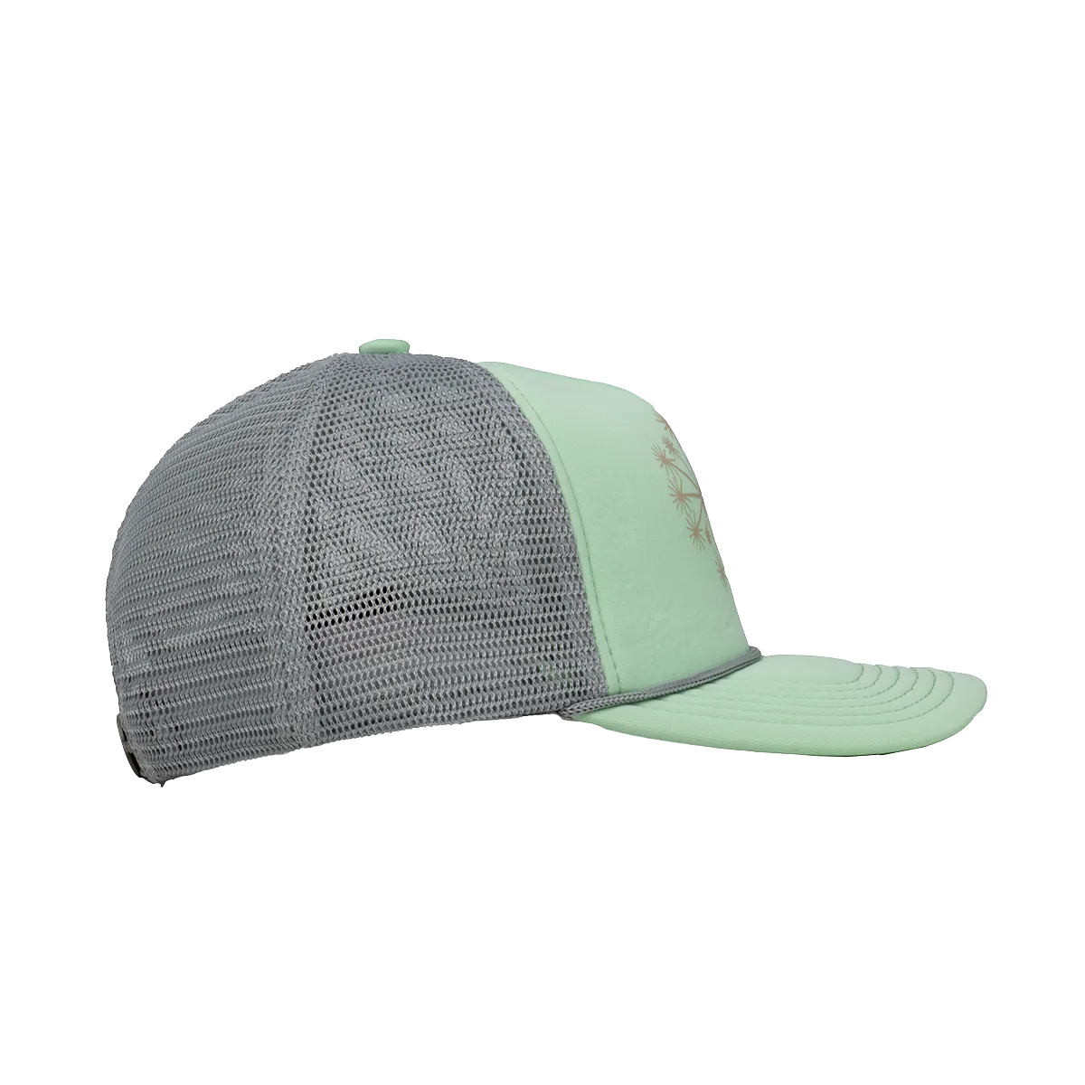 Dandelion Foam Trucker Hat - Mint/Light Gray