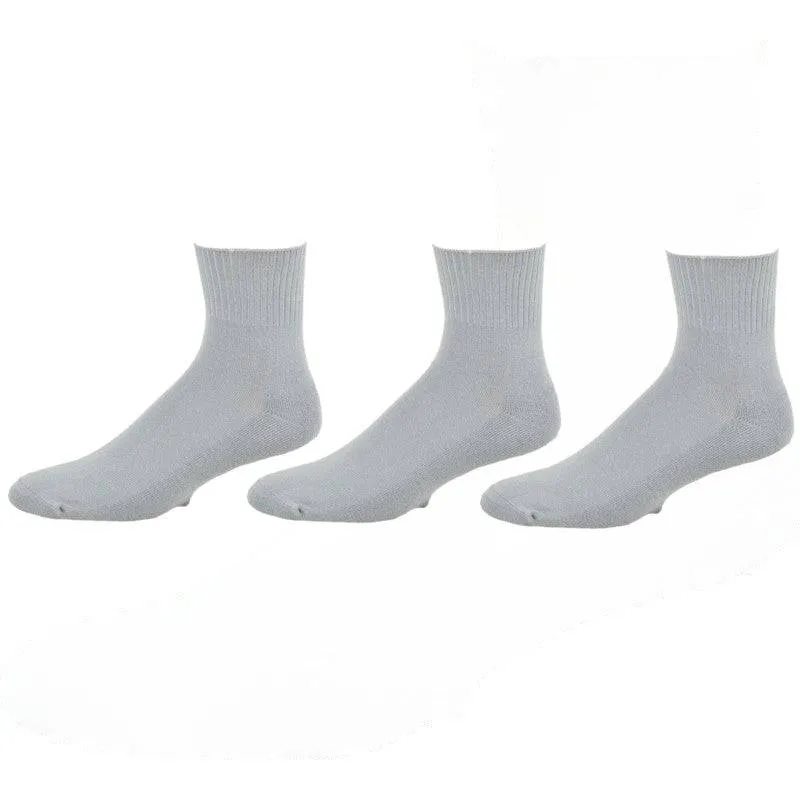 Diabetic Men's Socks Arthritic Cotton Ankle Cushioned 3 Pair Pack