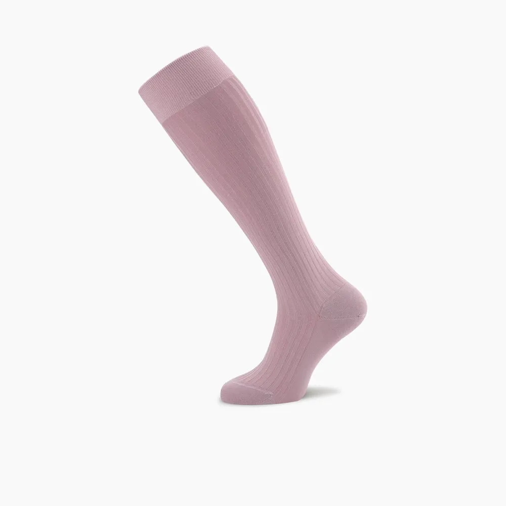 Dusky Pink Long Cotton Socks