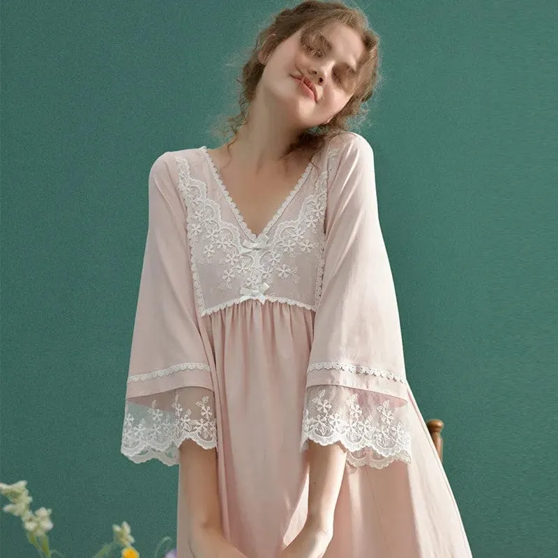 Elegant Arabella Sleepwear, White or Pink