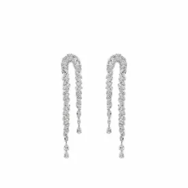 Elegant Cascade White Gold Diamond Earrings