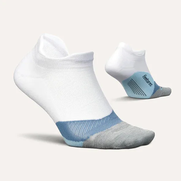 Elite Light Cushion No Show Tab Sock in White Sky