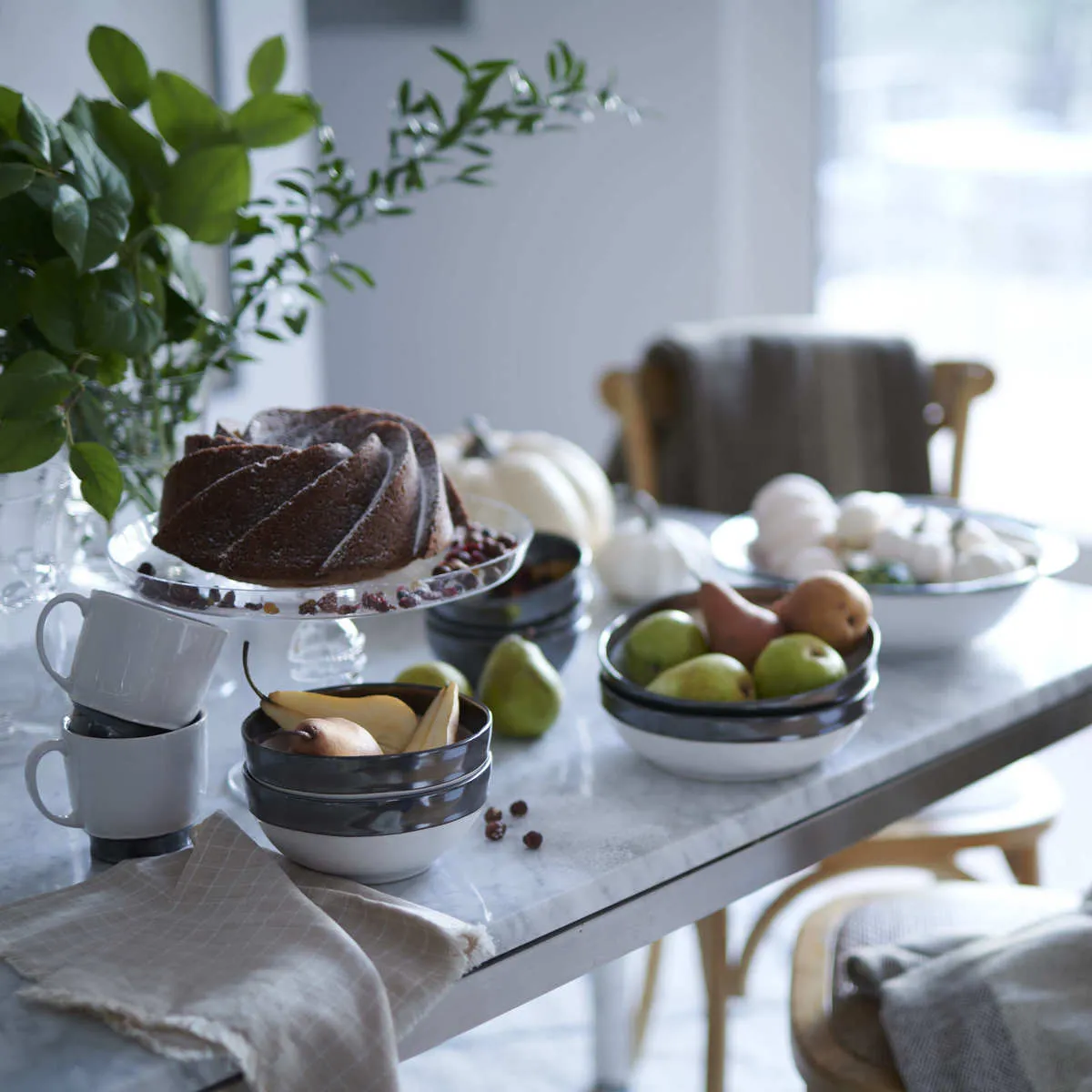 Emerson Cereal/Ice Cream Bowl - White/Pewter