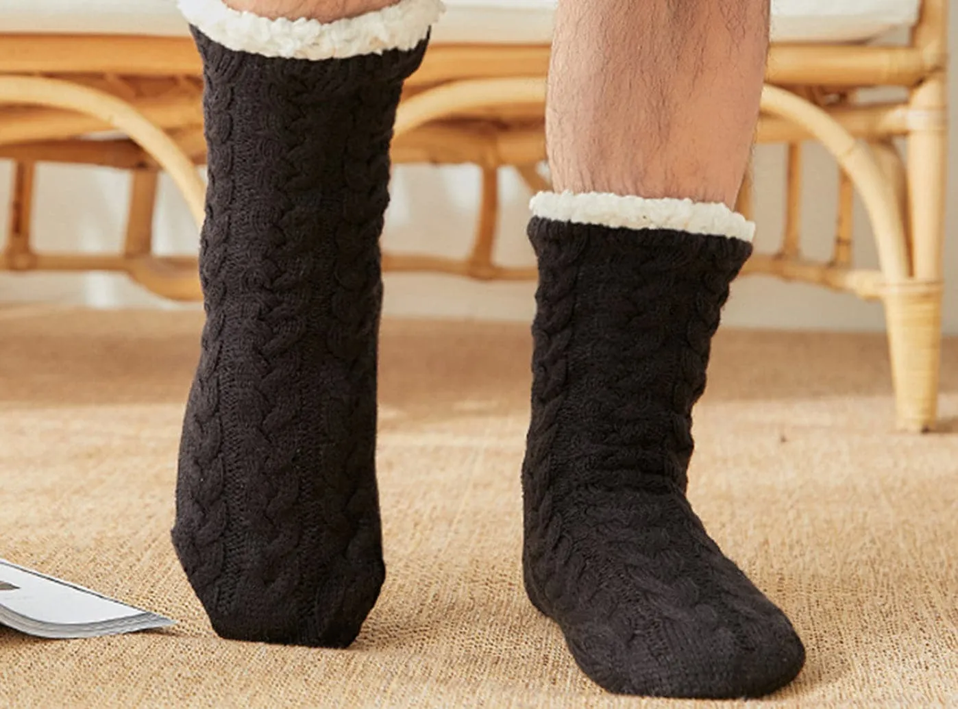 FitVille SureFoot Indoor Cozy Socks V2