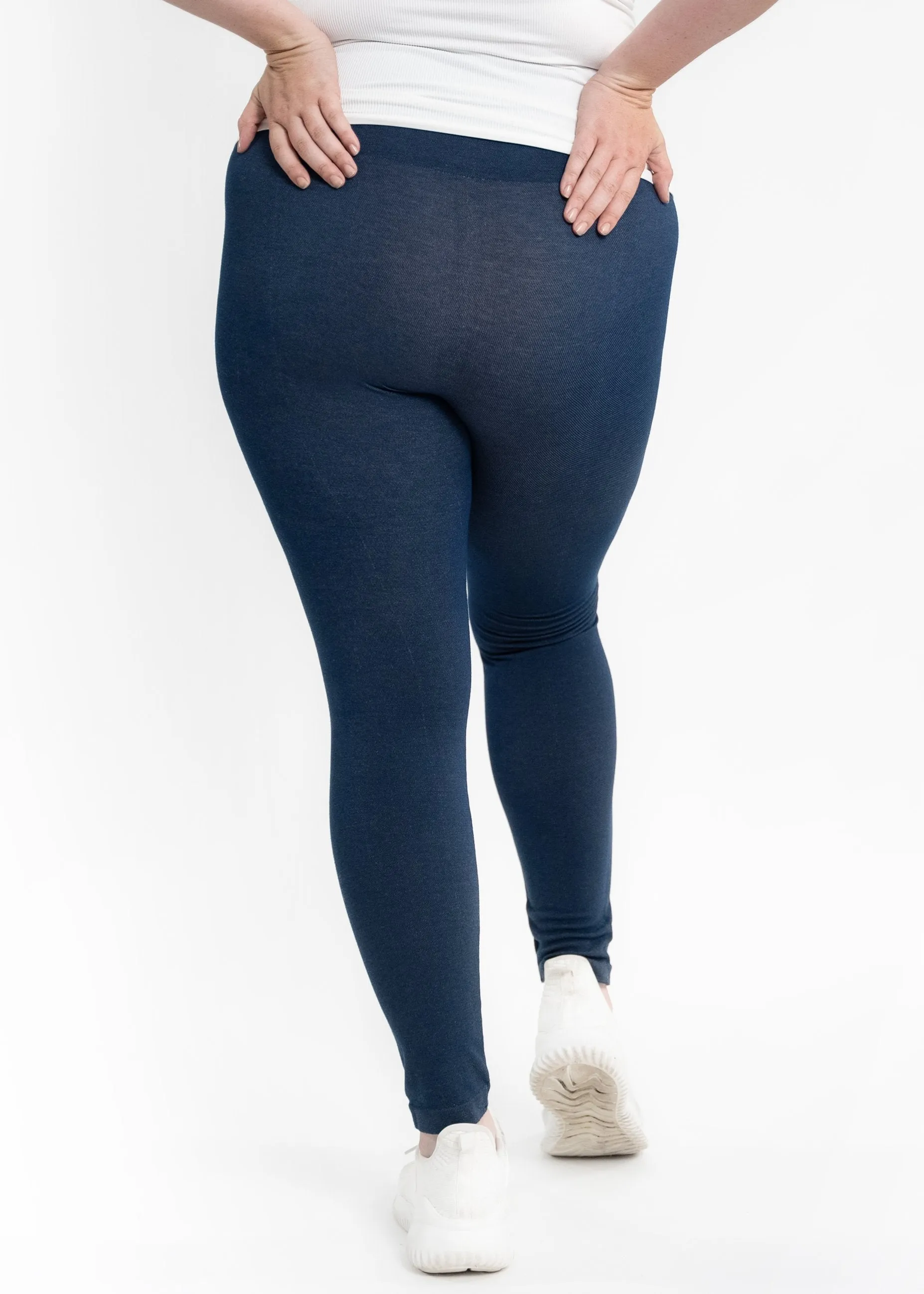 Fleece Lined Crossover Legging - Curvy Fit