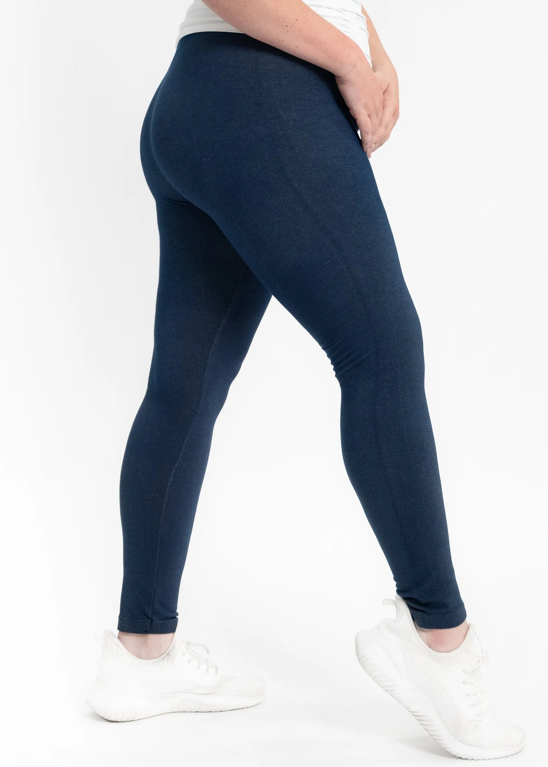 Fleece Lined Crossover Legging - Curvy Fit