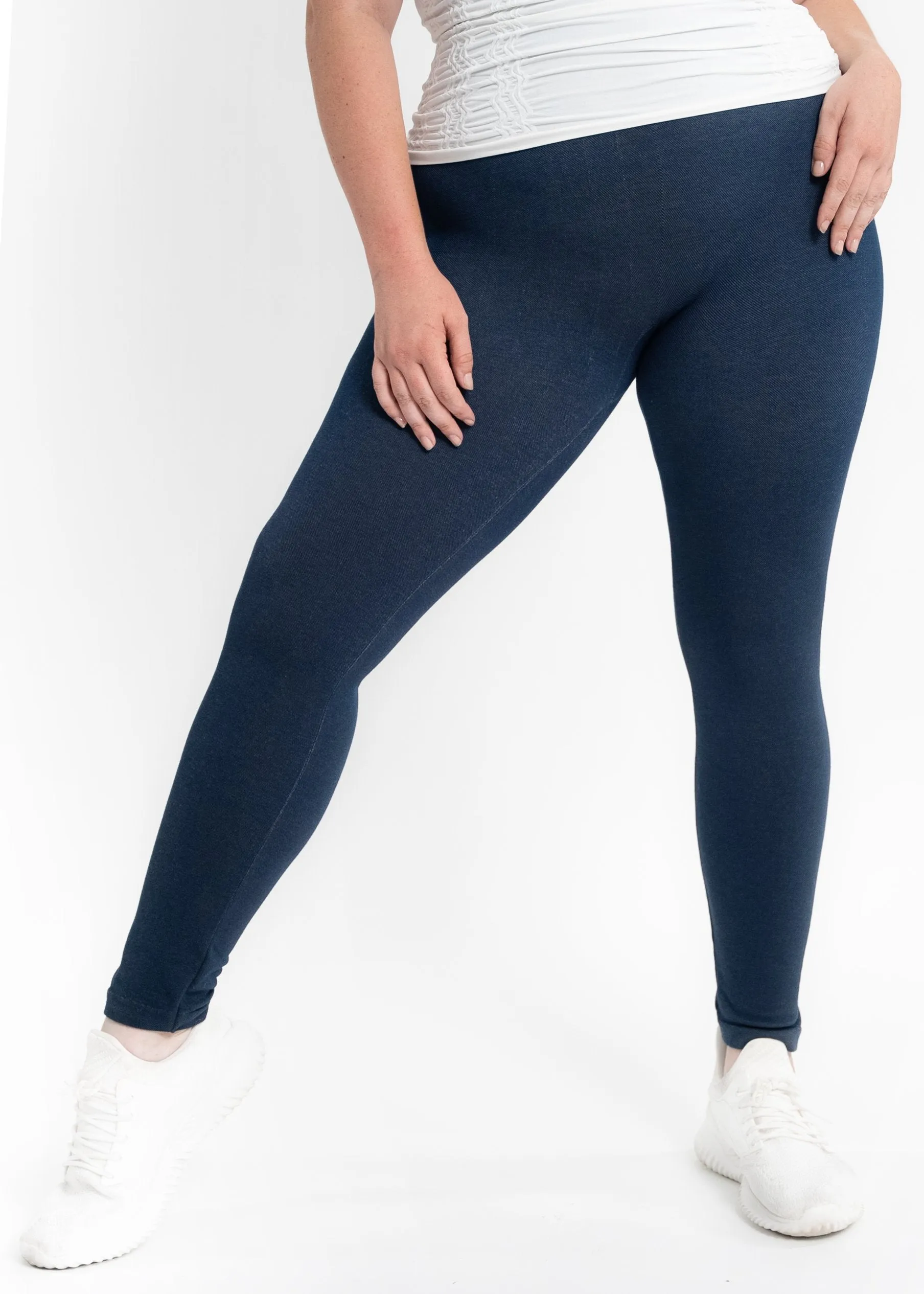 Fleece Lined Crossover Legging - Curvy Fit