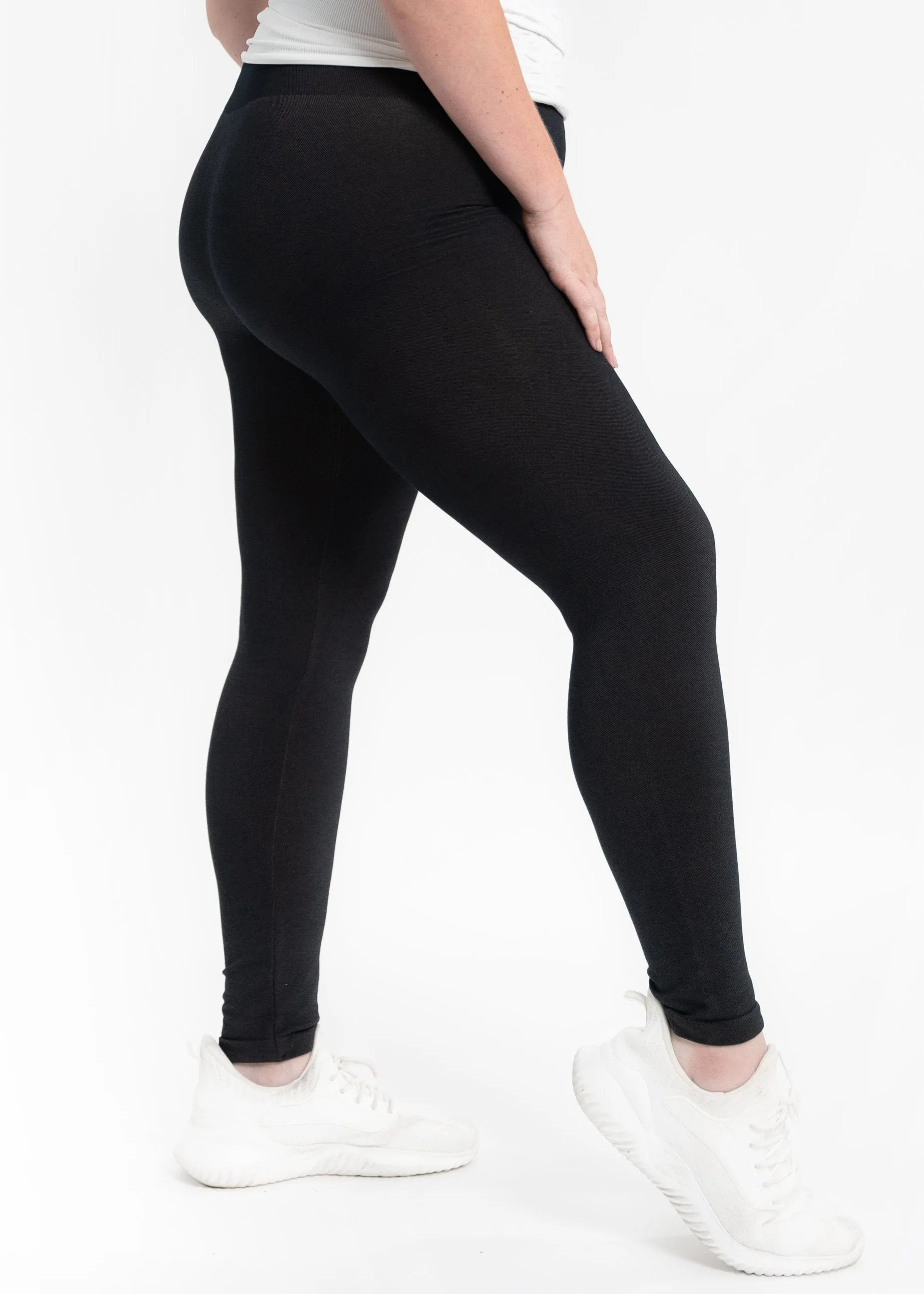 Fleece Lined Crossover Legging - Curvy Fit