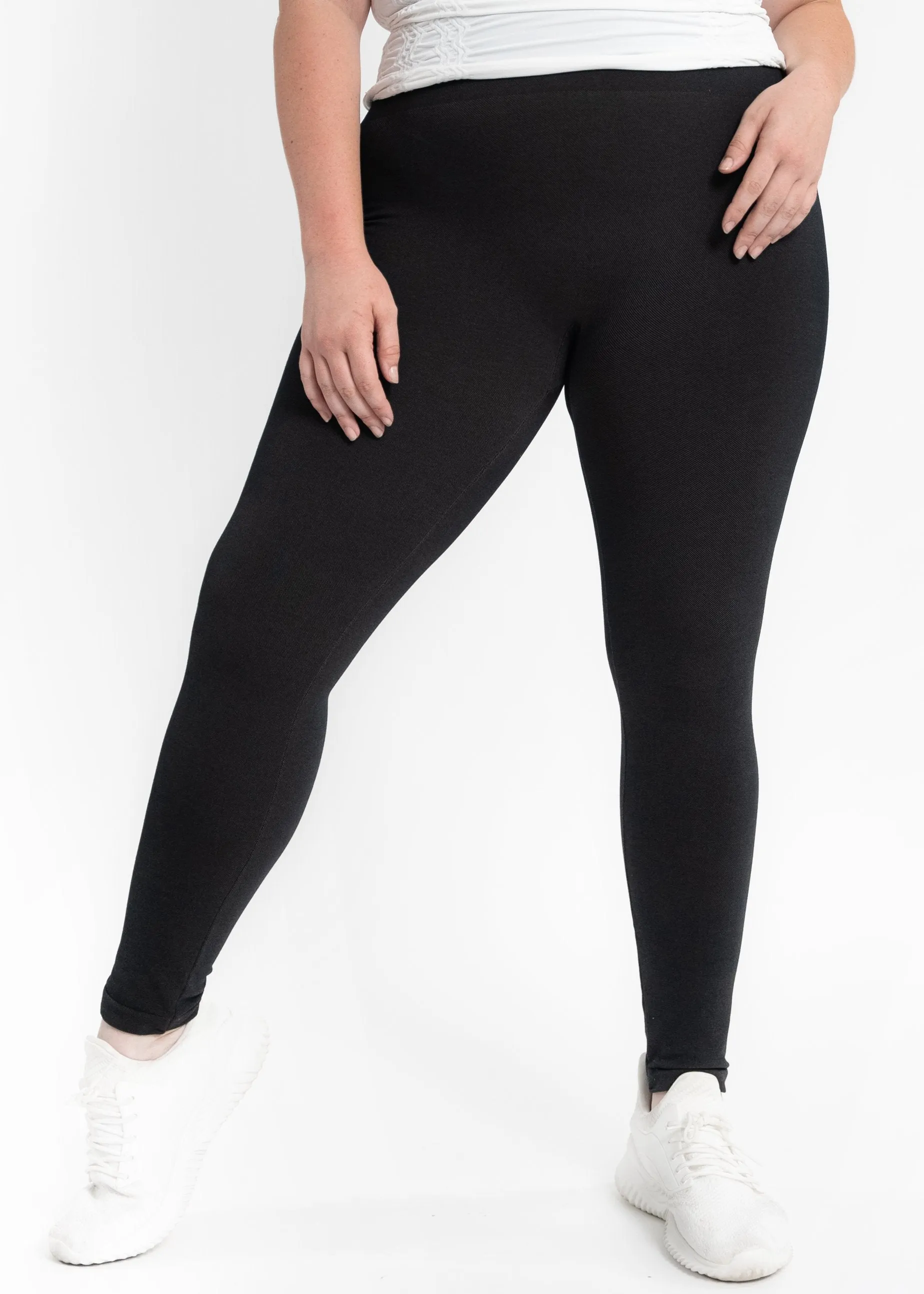 Fleece Lined Crossover Legging - Curvy Fit