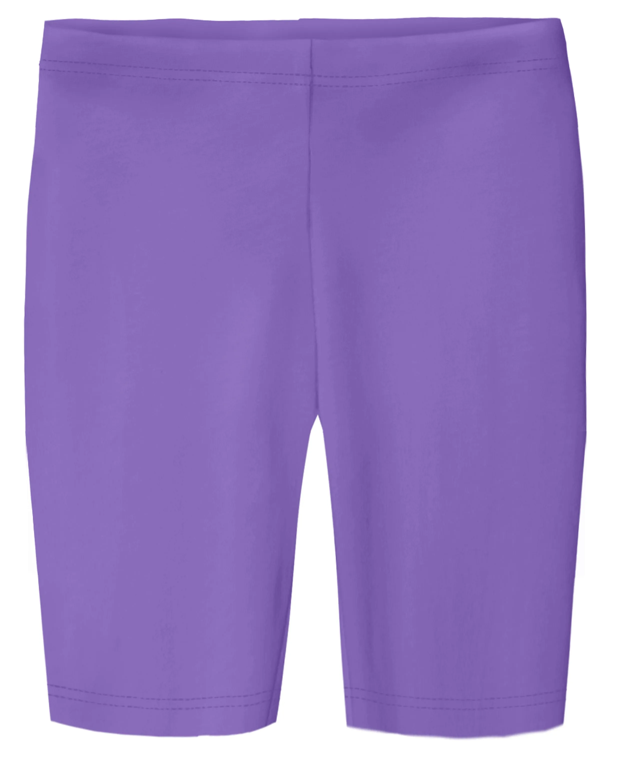 Girls Soft Cotton Long Bike Shorts | Deep Purple