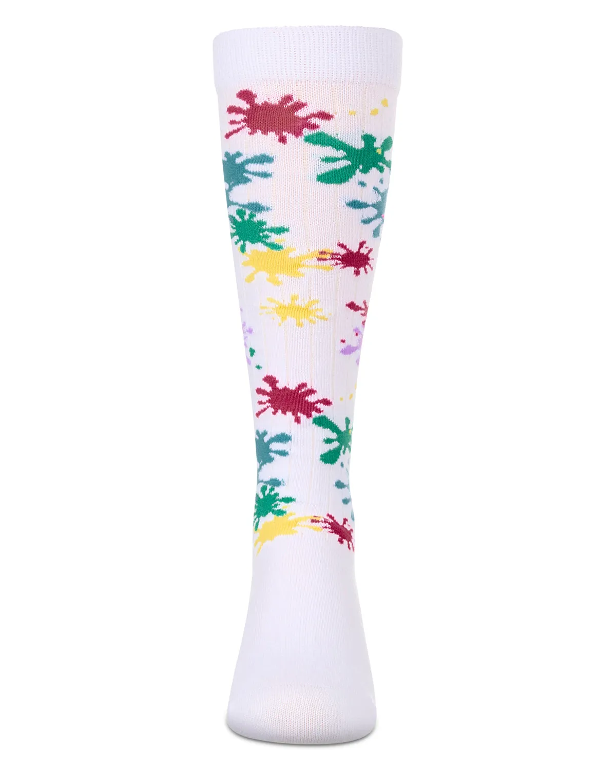 Girls Stretch Cotton "Splatter Paint" Knee Sock