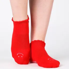 Happy Grip Socks - Red