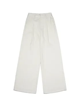 Hemp & Recycled Polyester Women's Wide-leg Slacks