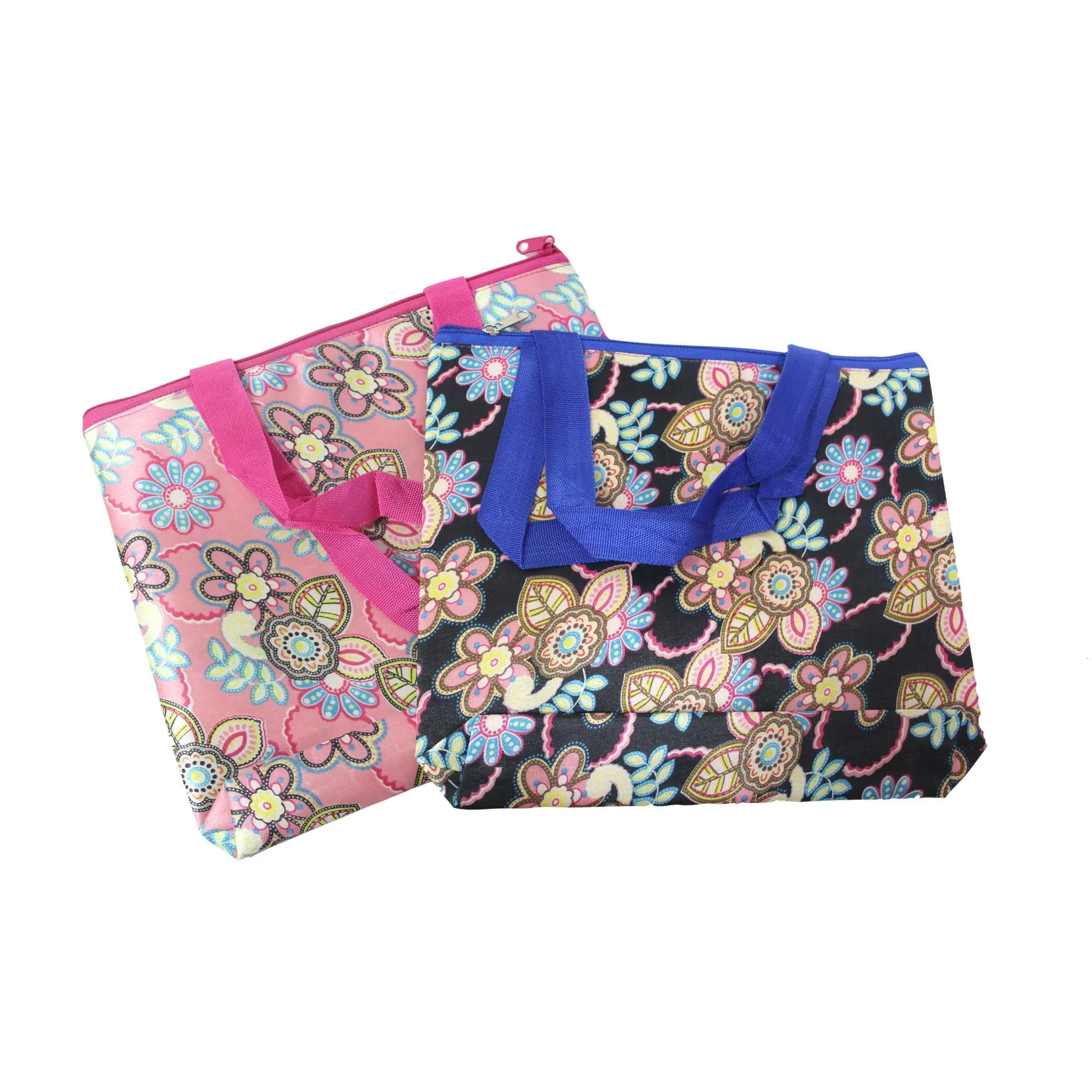 Imported Durable Canvas Printed multi purpose Bag with handles for girls and ladies, Theme Floral, Size Large