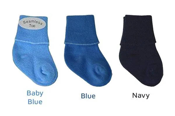 Infant Booties - Turn Cuff Combed Cotton (6 Pair Pack)