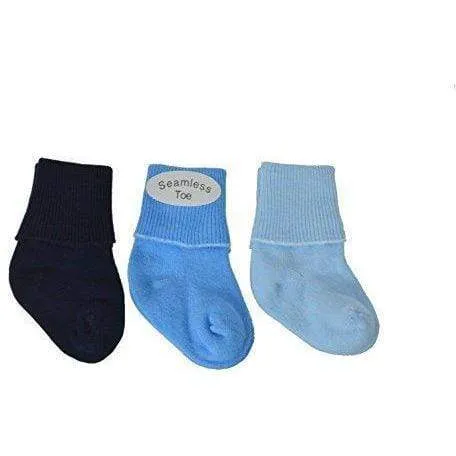 Infant Booties - Turn Cuff Combed Cotton (6 Pair Pack)