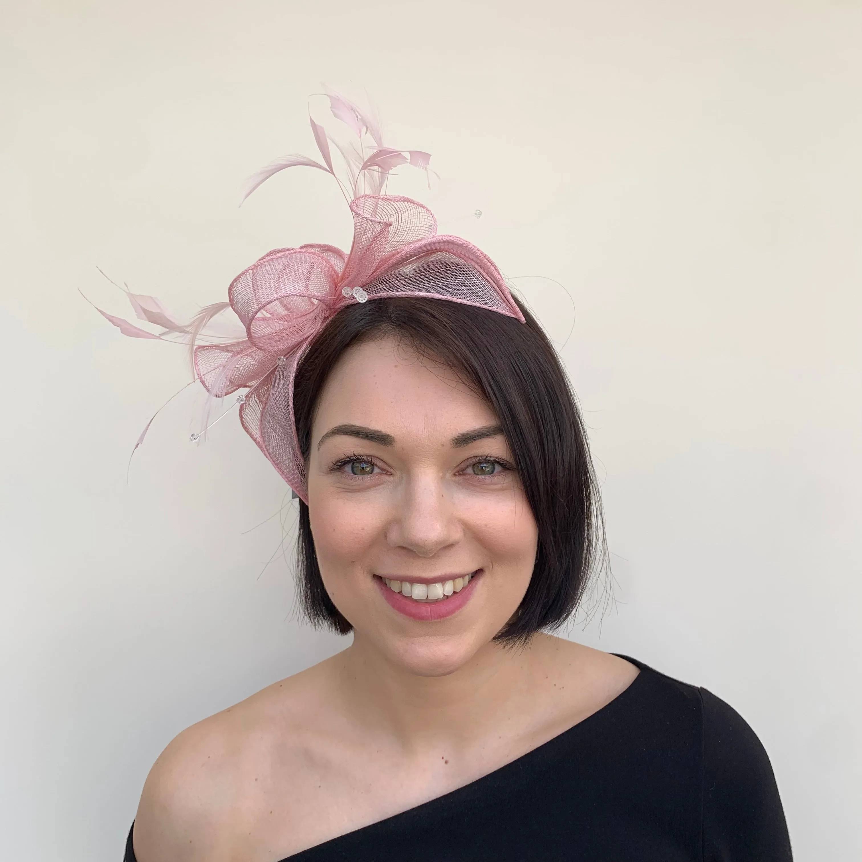 J Bees JB23/318 Fascinator in Pinks