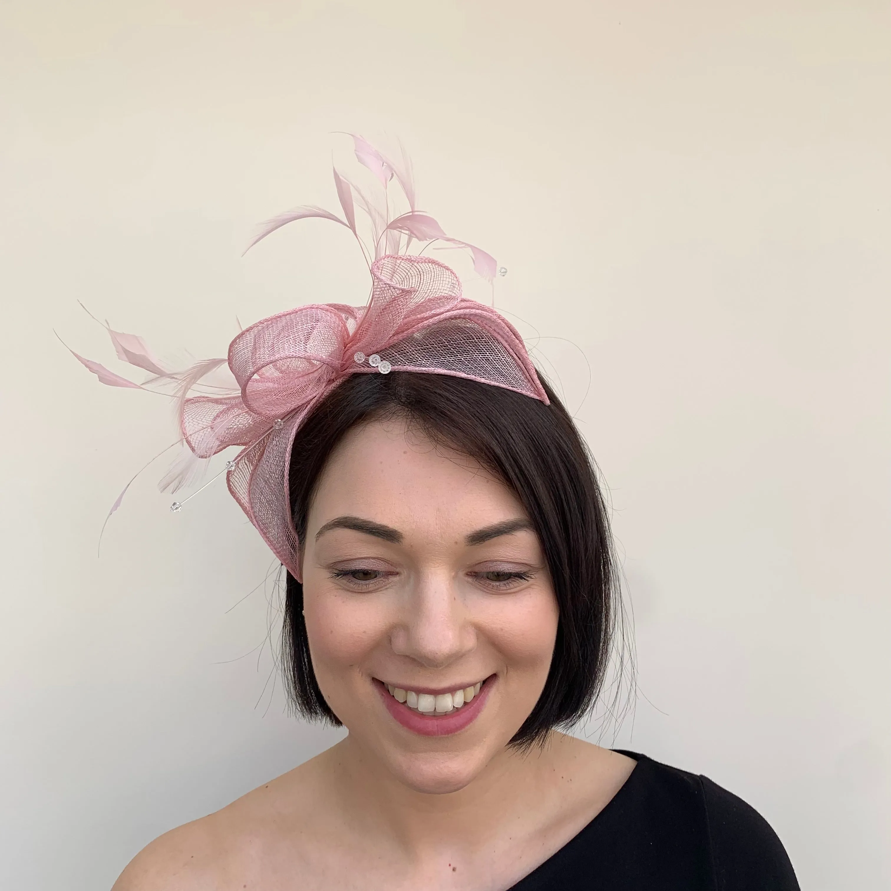 J Bees JB23/318 Fascinator in Pinks