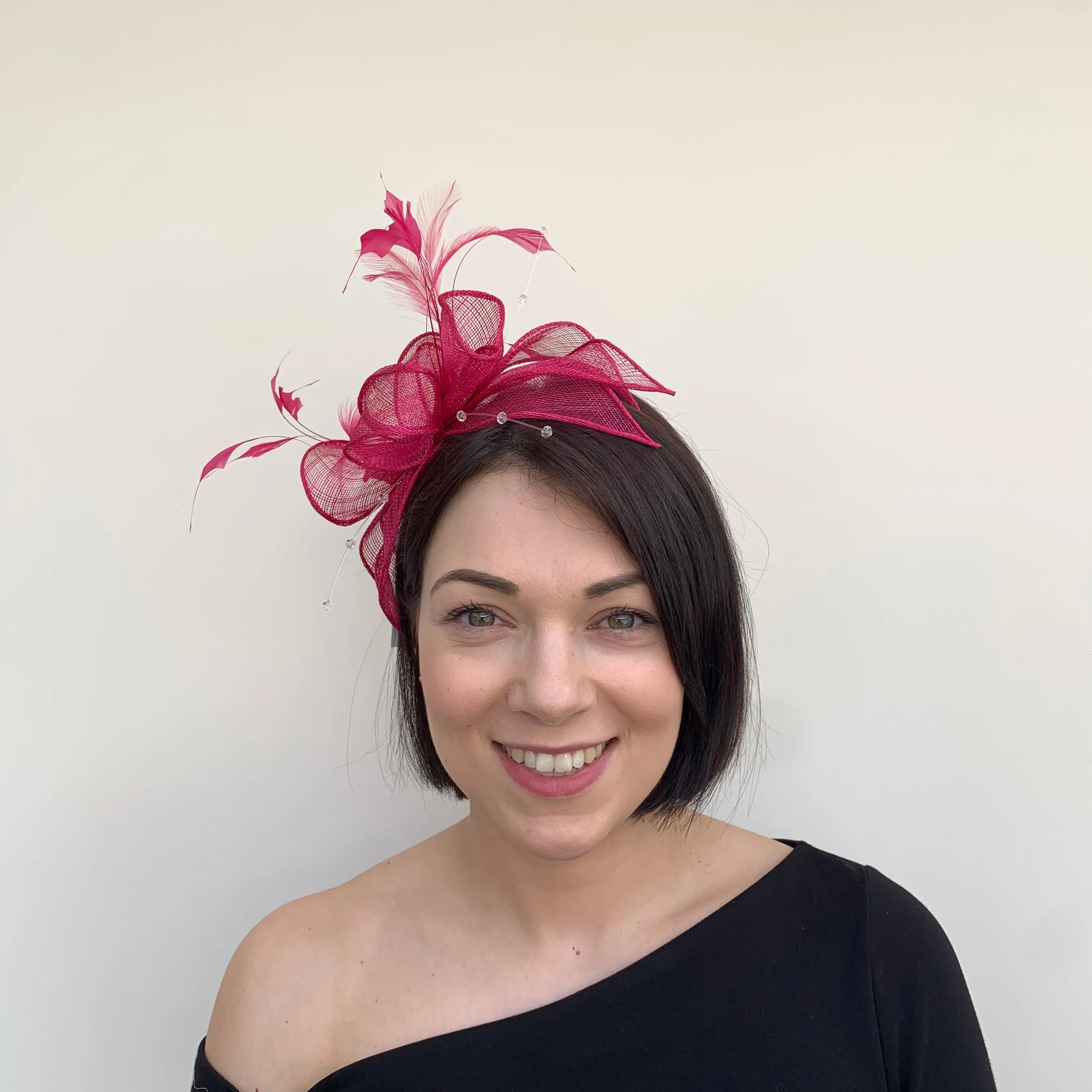 J Bees JB23/318 Fascinator in Pinks