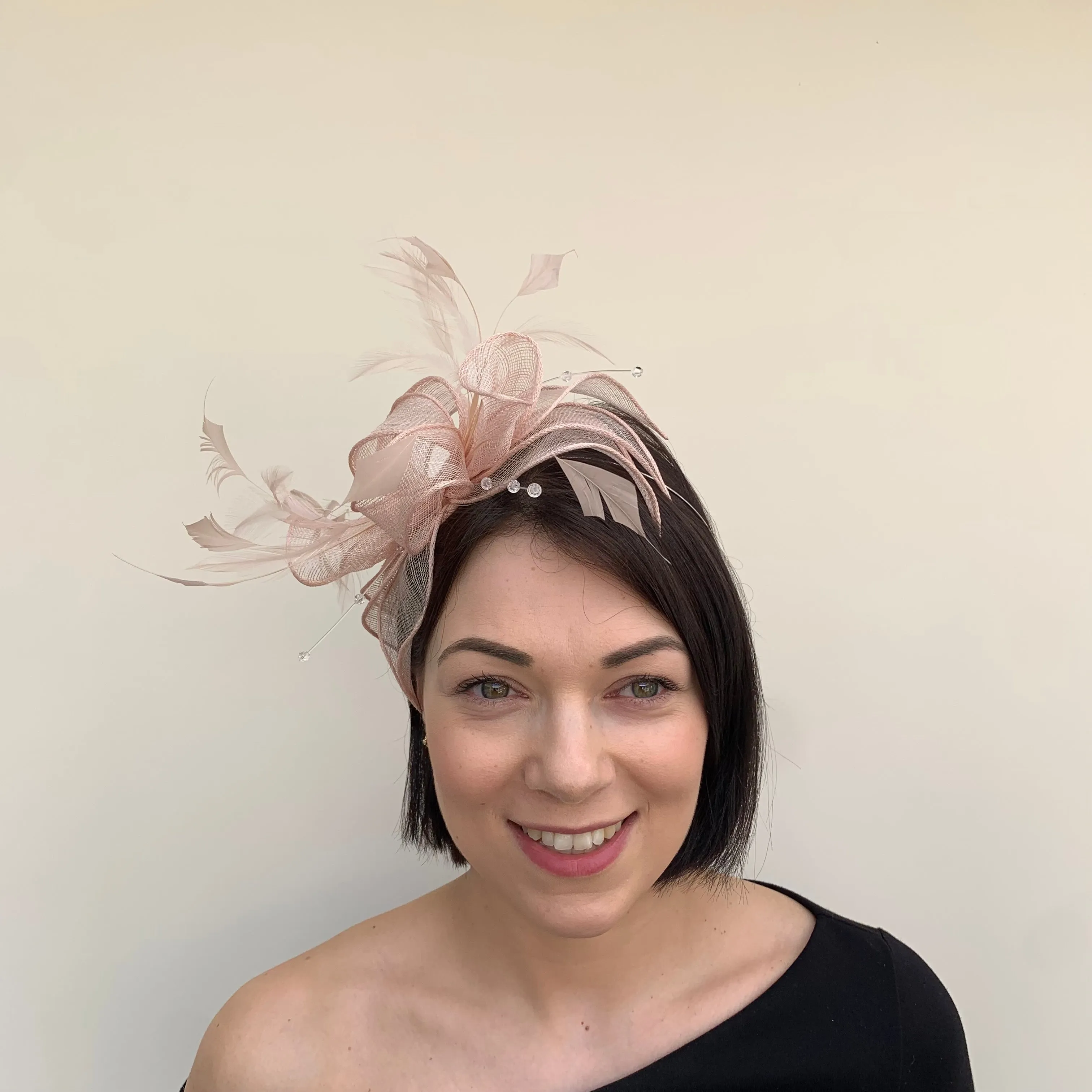 J Bees JB23/318 Fascinator in Pinks