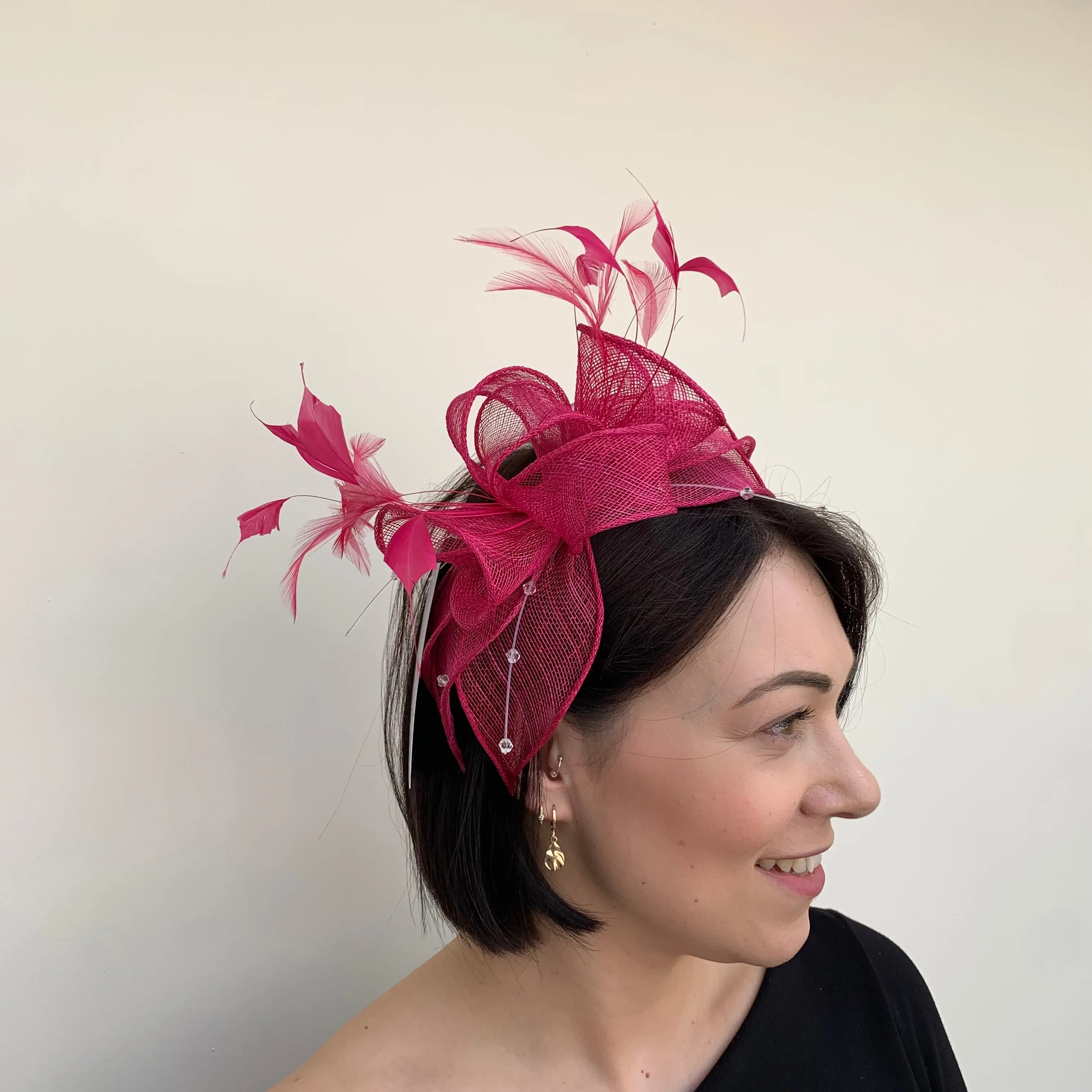 J Bees JB23/318 Fascinator in Pinks