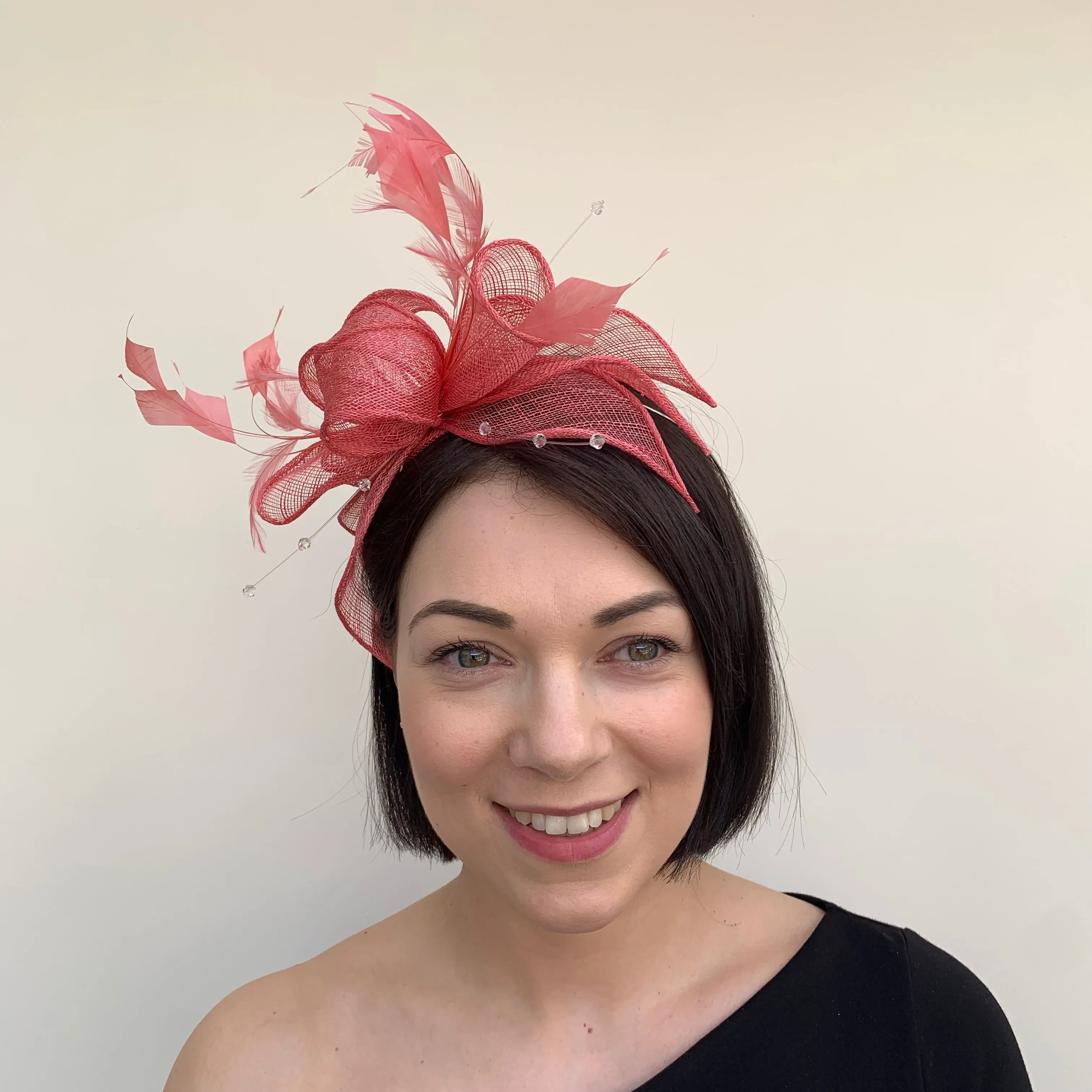 J Bees JB23/318 Fascinator in Pinks