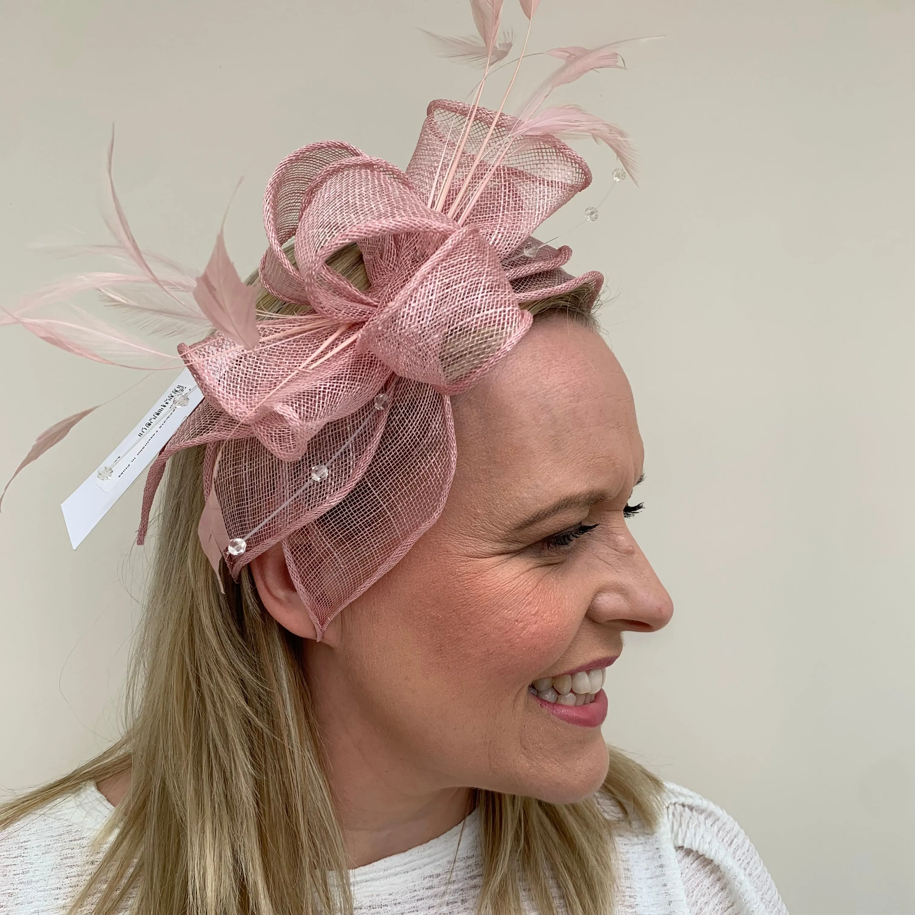 J Bees JB23/318 Fascinator in Pinks