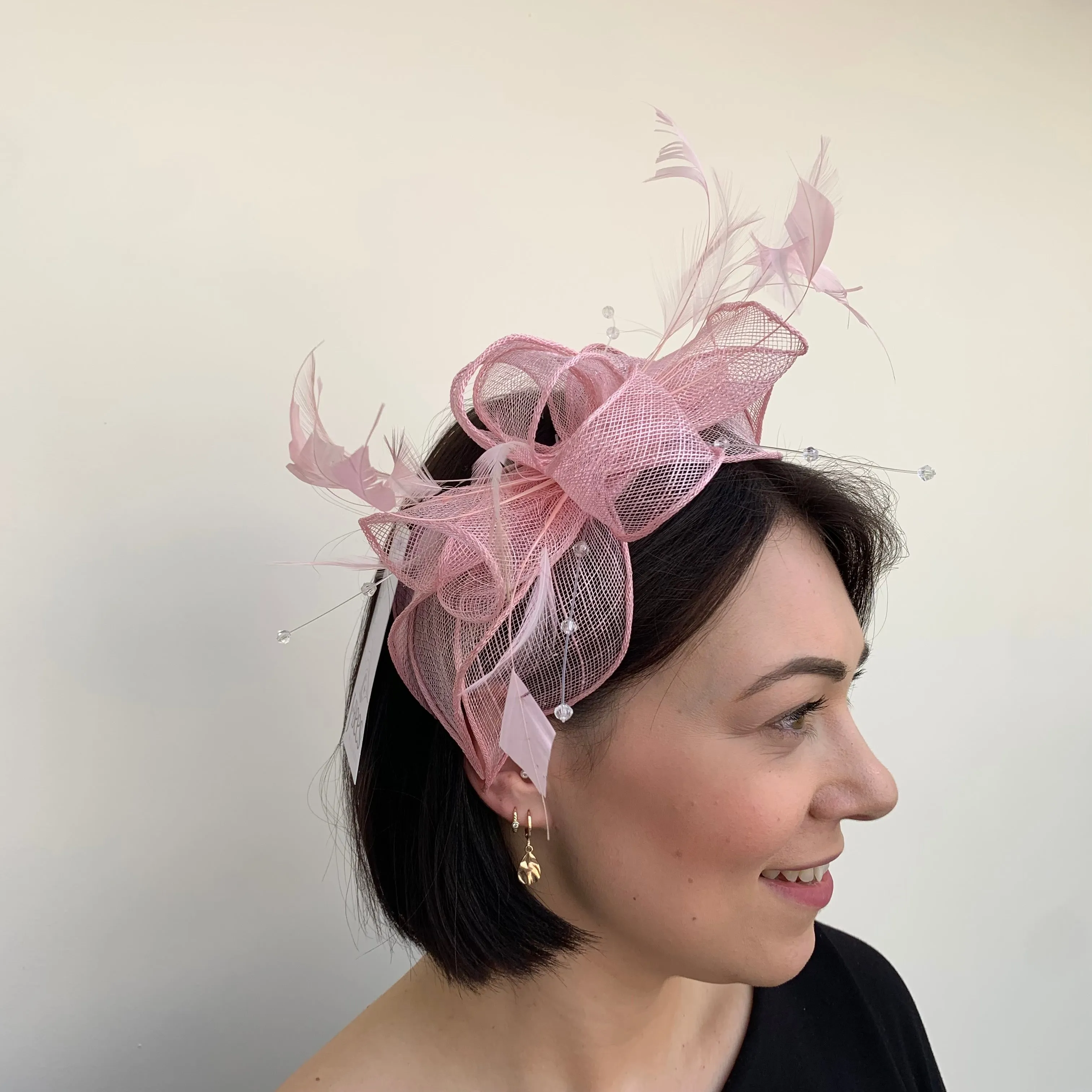 J Bees JB23/318 Fascinator in Pinks