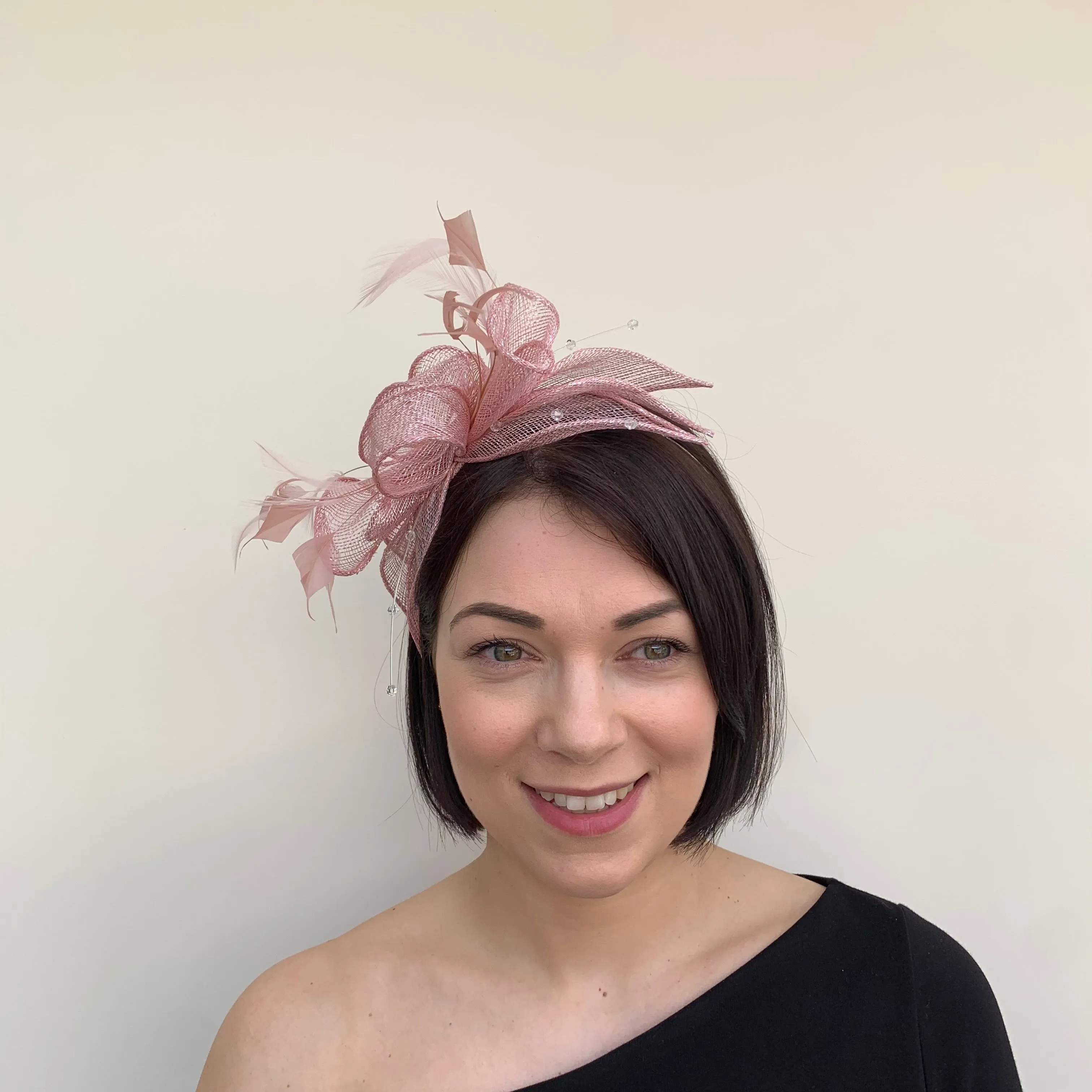 J Bees JB23/318 Fascinator in Pinks