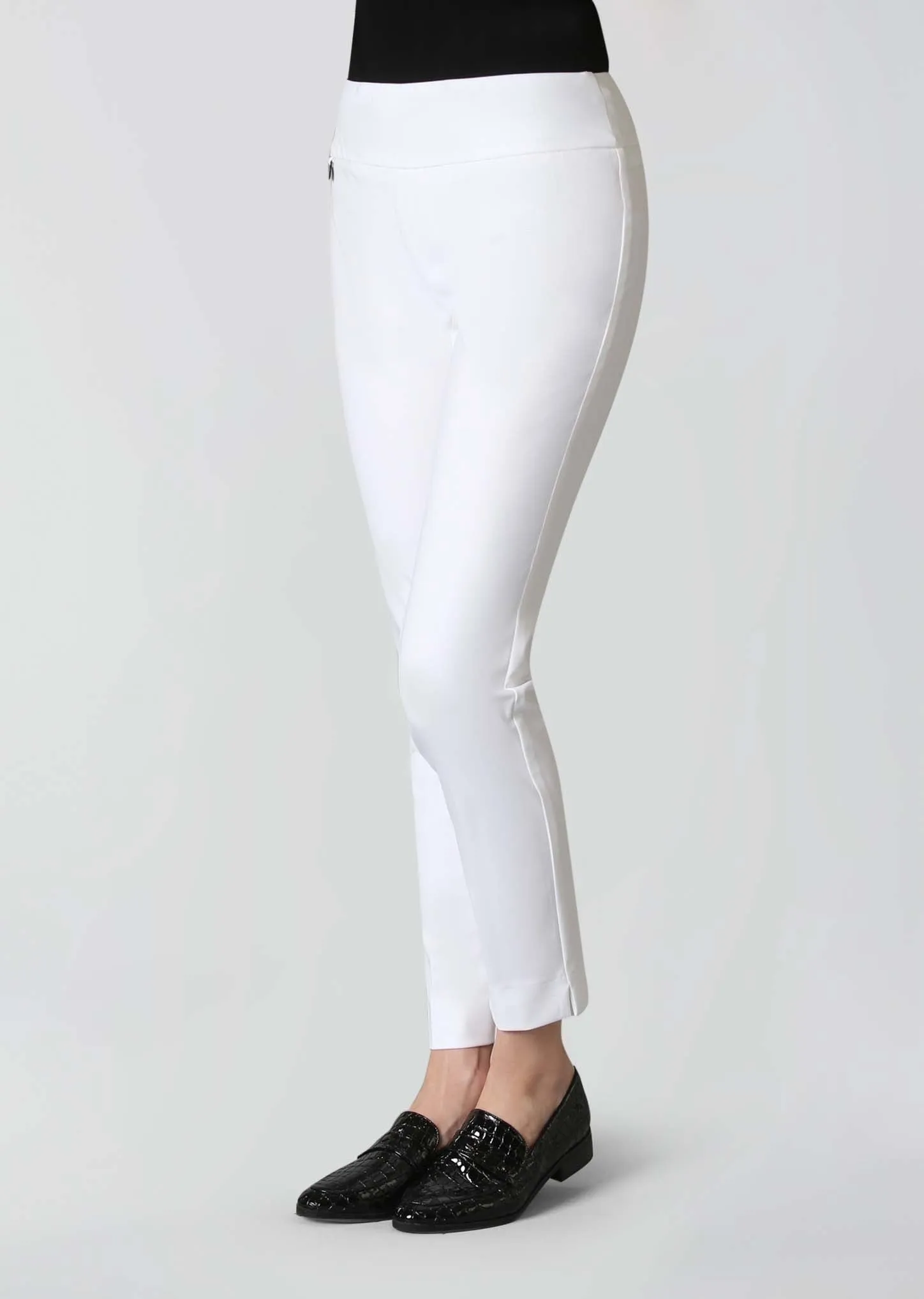 Kathryne Fabric 28'' Slim Ankle Pant With Slits