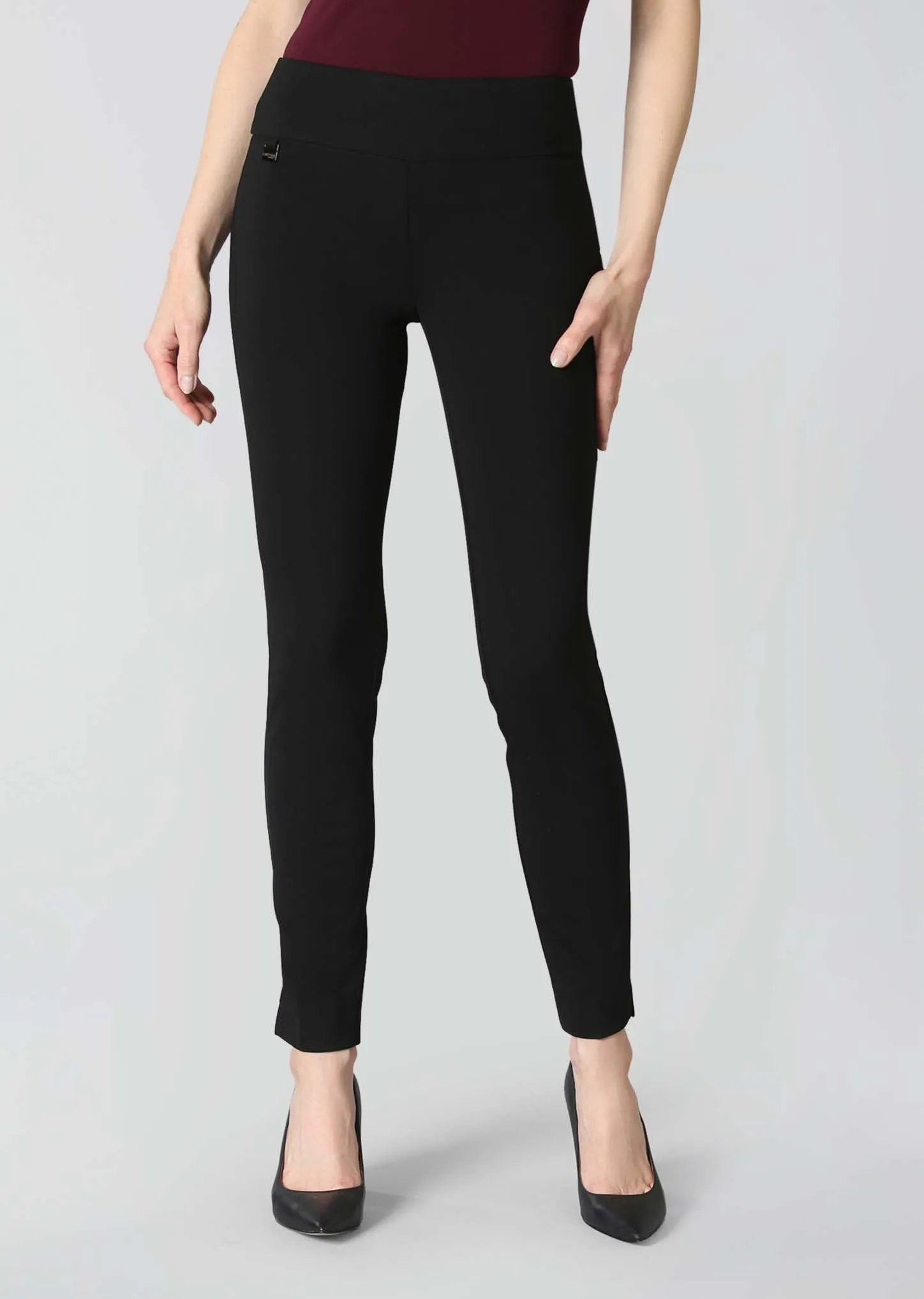 Kathryne Fabric 28'' Slim Ankle Pant With Slits