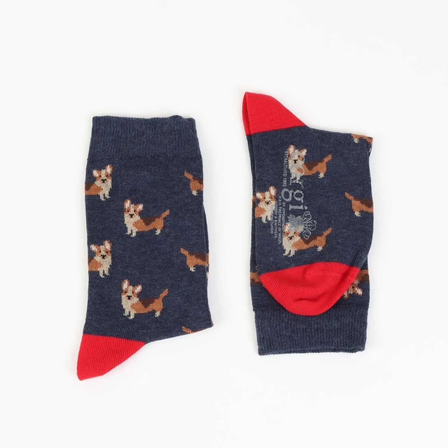 Kids Corgi Dog Cotton Socks