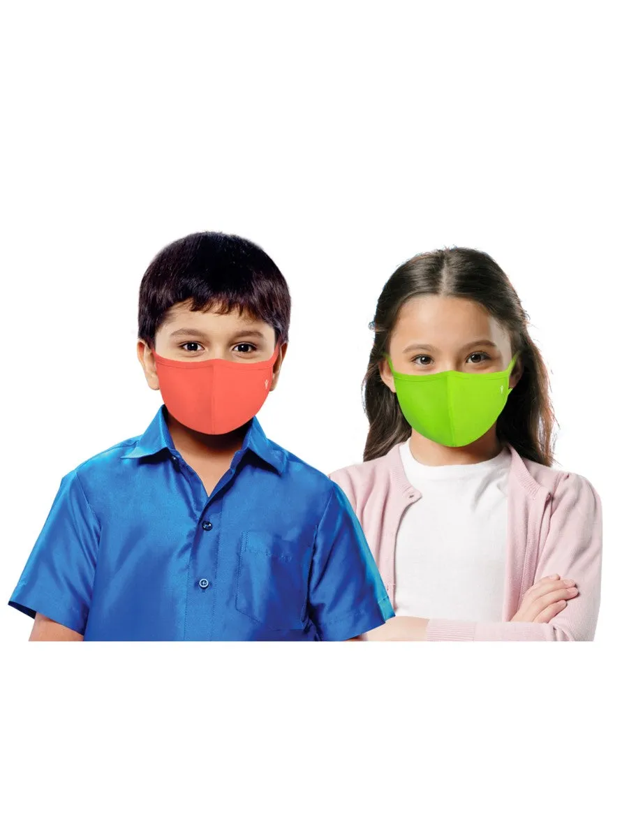 Kids Knitted Flexible Face Mask - Colour [ 6 Pcs Pack ]