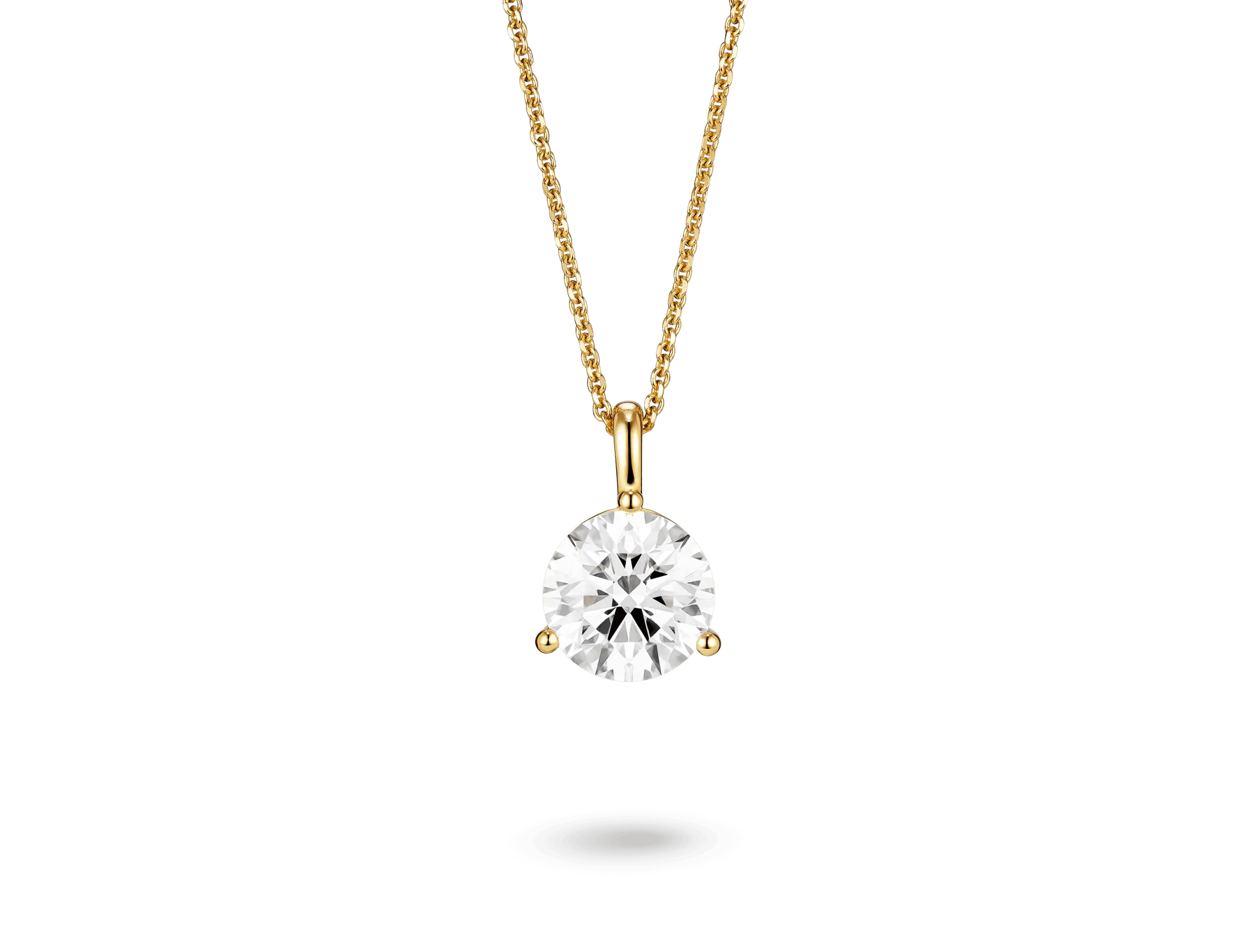 Lab-Grown Diamond 2ct. Round Brilliant Solitaire Bale Pendant | White