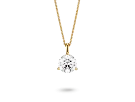 Lab-Grown Diamond 2ct. Round Brilliant Solitaire Bale Pendant | White