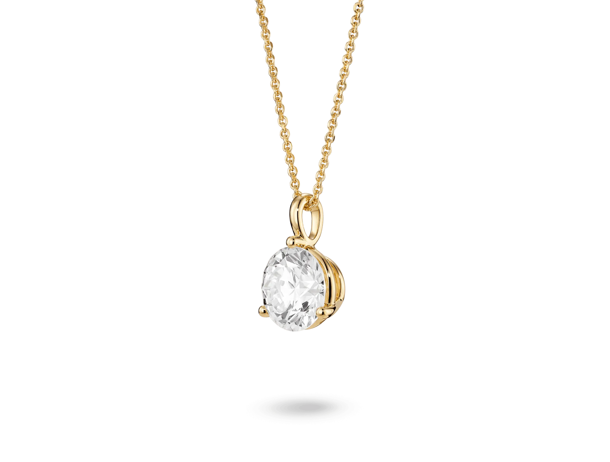 Lab-Grown Diamond 2ct. Round Brilliant Solitaire Bale Pendant | White